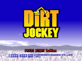 Dirt Jockey Heavy Equipment Operator title screen for Playstation